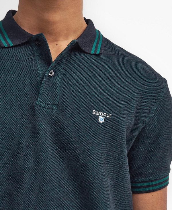 Barbour Haverton Short-sleeved Polo Shirt Black | BABO88239