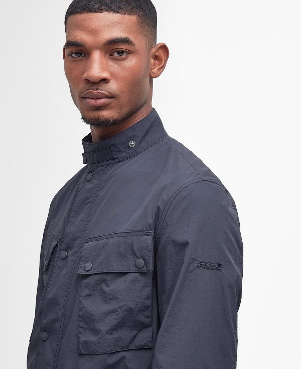 Barbour Hayledon Biker Jacket Dark Navy | BABO87495