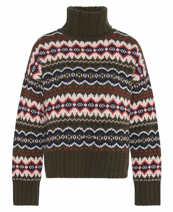 Barbour Helen Fair Isle Roll-neck Jumper Multi | BABO89722