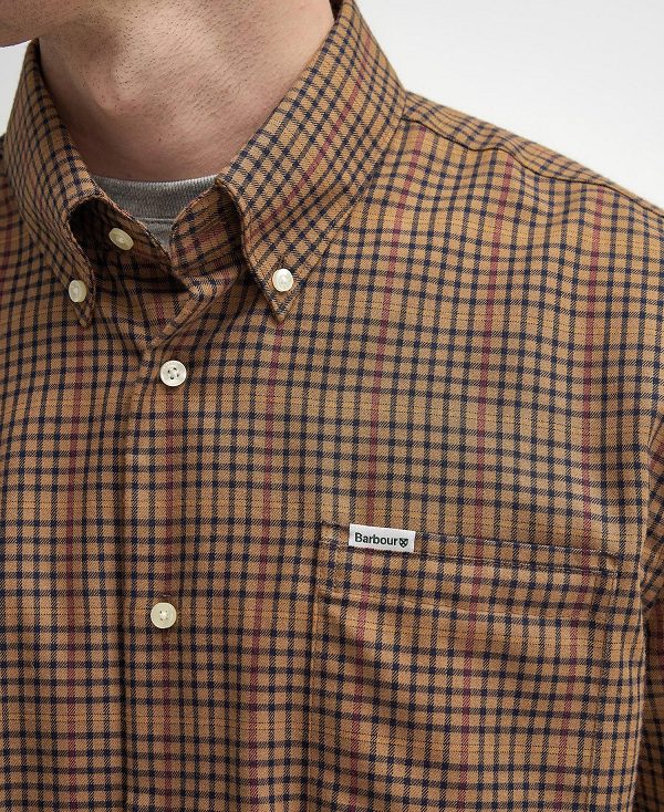 Barbour Henderson Thermo Weave Long-sleeved Shirt Beige | BABO87904