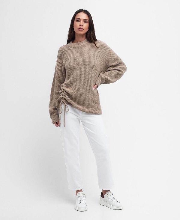 Barbour Henlow Crew Neck Jumper Oat | BABO89679