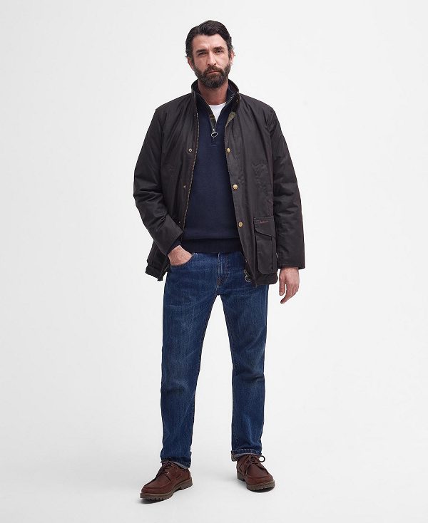 Barbour Hereford Wax Jacket Navy | BABO87259