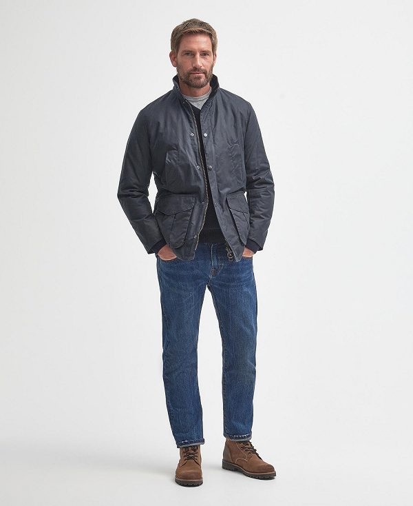 Barbour Hereford Wax Jacket Navy | BABO87283