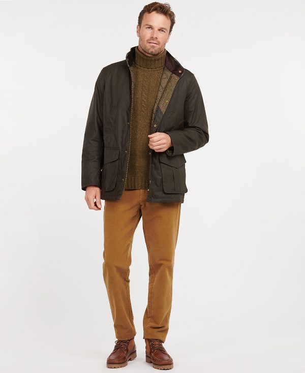 Barbour Hereford Wax Jacket Olive | BABO87264