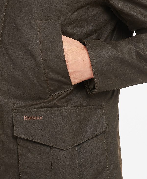 Barbour Hereford Wax Jacket Olive | BABO87264