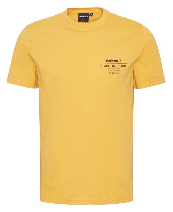 Barbour Hickling Logo T-shirt Honey Gold | BABO88304