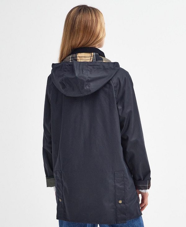 Barbour Highclere Wax Jacket Navy | BABO89200