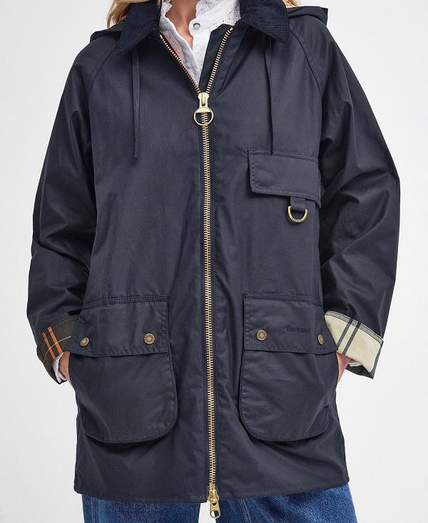 Barbour Highclere Wax Jacket Navy | BABO89200