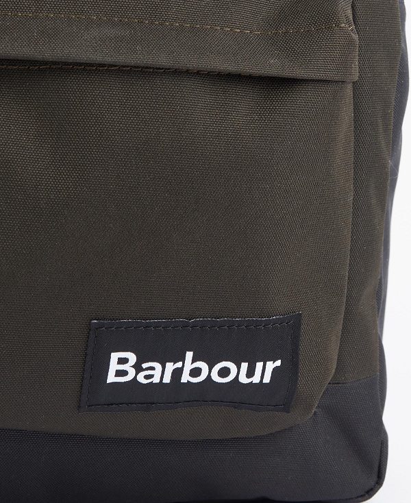 Barbour Highfield Canvas Backpack Navy/Olive | BABO88929