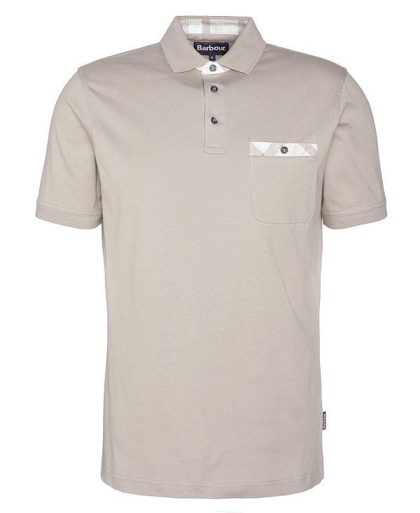 Barbour Hirstly Short-sleeved Polo Shirt Concrete | BABO88190