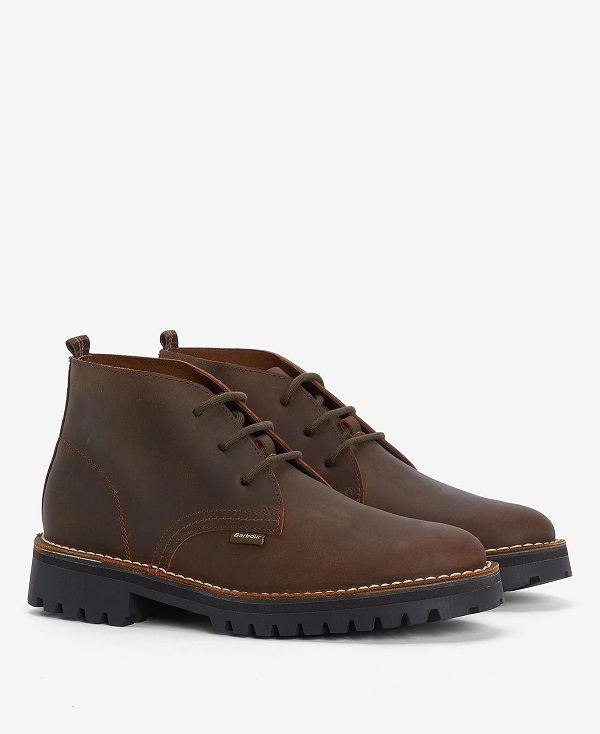 Barbour Hobart Chukka Boots Brown | BABO88871