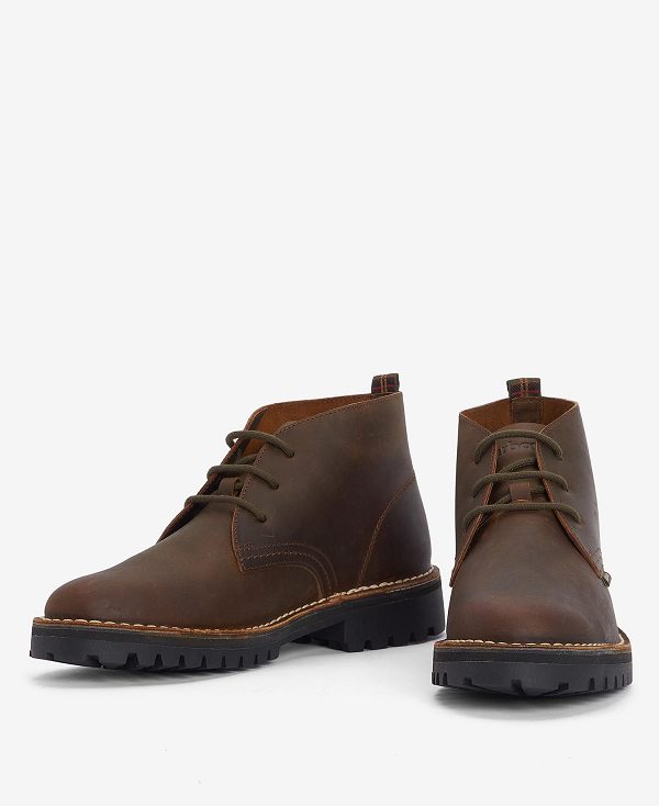 Barbour Hobart Chukka Boots Brown | BABO88871