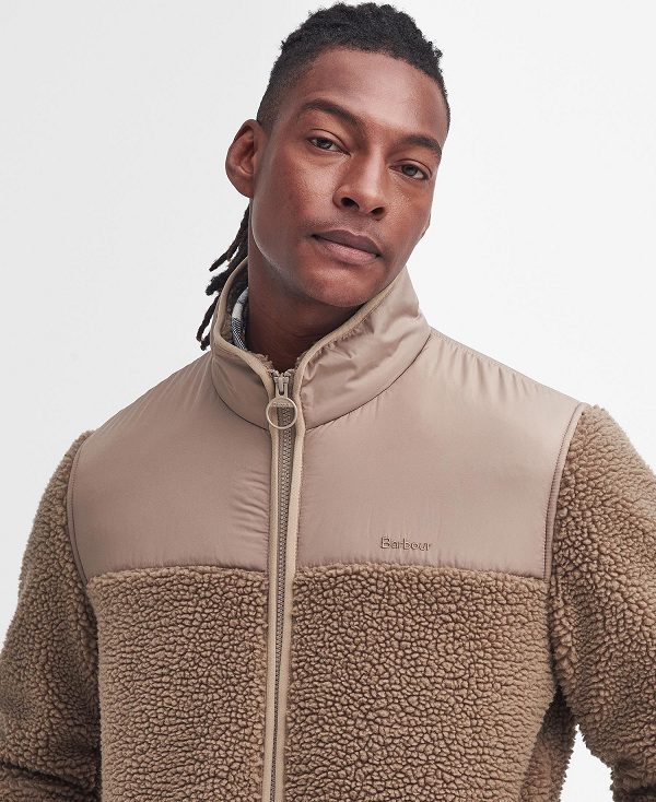 Barbour Hobson Fleece Jacket Beige | BABO88731