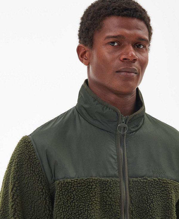 Barbour Hobson Fleece Jacket Green | BABO88705