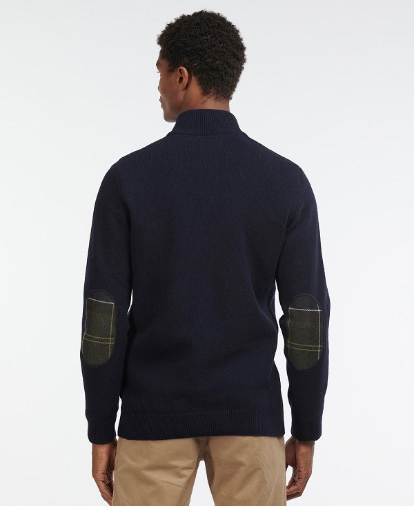 Barbour Holden Half Zip Sweater Military Marl | BABO88579