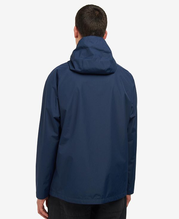 Barbour Hooded Domus Waterproof Jacket Navy | BABO87403