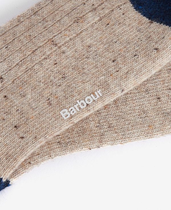 Barbour Houghton Socks Charcoal/Ochre | BABO89154