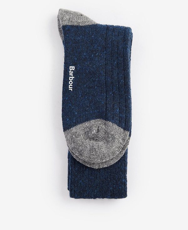 Barbour Houghton Socks Navy/Grey | BABO89156