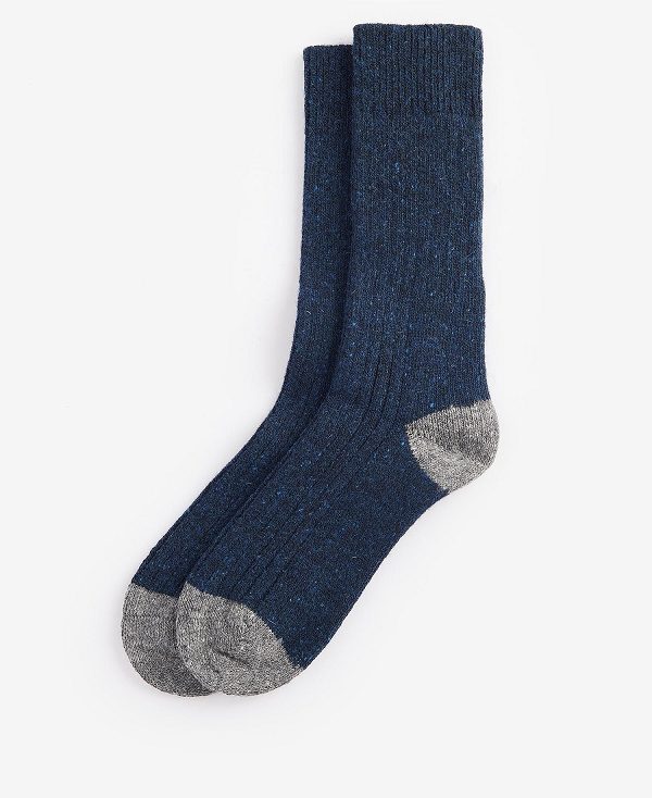 Barbour Houghton Socks Navy/Grey | BABO89156