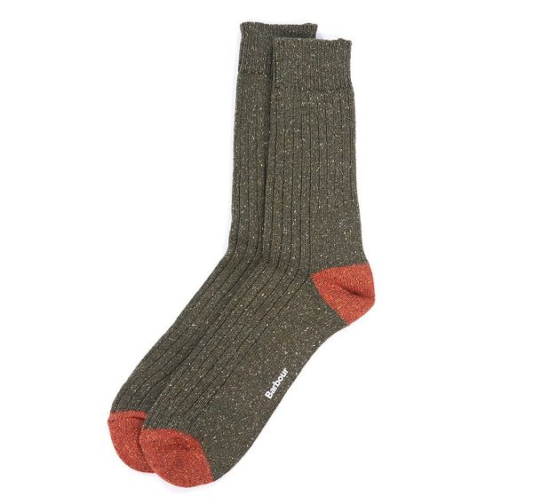 Barbour Houghton Socks Red/Navy | BABO89155