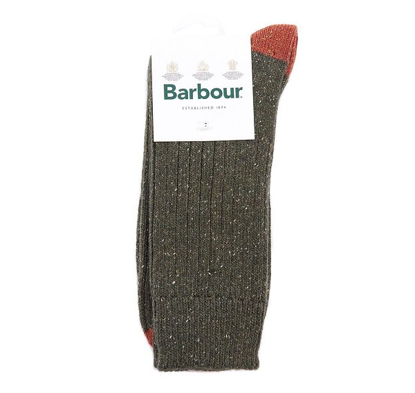 Barbour Houghton Socks Red/Navy | BABO89155