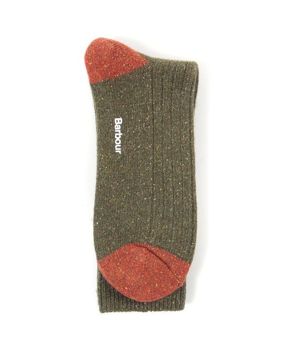 Barbour Houghton Socks Red/Navy | BABO89155