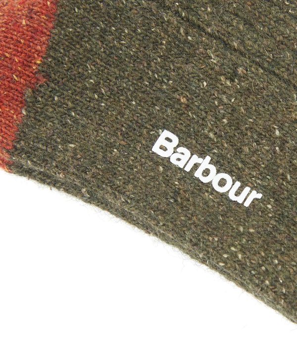 Barbour Houghton Socks Red/Navy | BABO89155