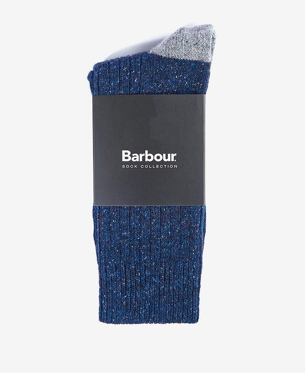 Barbour Houghton Socks Red/Navy | BABO89157