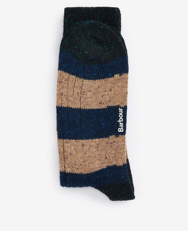 Barbour Houghton Socks (Set Of 2) Sandstone/Navy | BABO89144