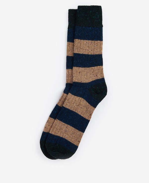 Barbour Houghton Socks (Set Of 2) Sandstone/Navy | BABO89144