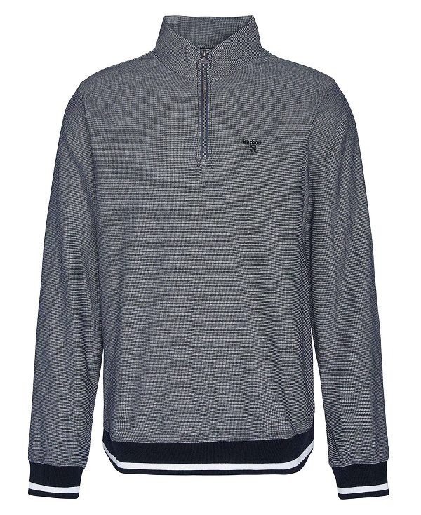 Barbour Houndwood Half-zip Sweatshirt Classic Navy | BABO88466