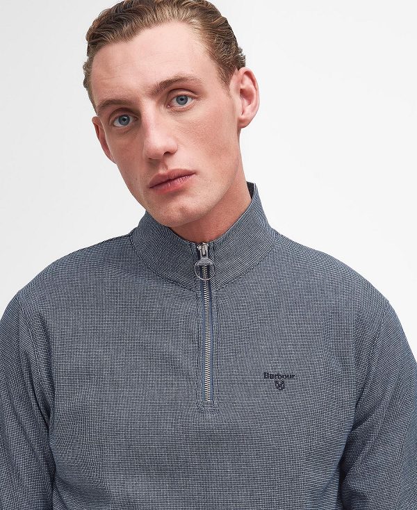 Barbour Houndwood Half-zip Sweatshirt Classic Navy | BABO88466