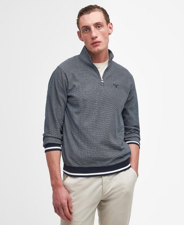 Barbour Houndwood Half-zip Sweatshirt Classic Navy | BABO88466