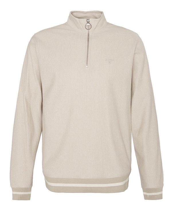 Barbour Houndwood Half-zip Sweatshirt White | BABO88469