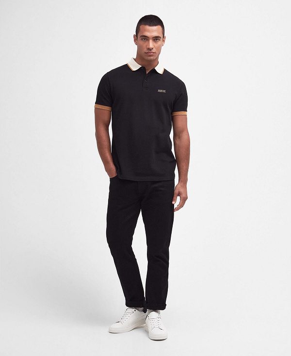 Barbour Howall Polo Shirt Black | BABO88075