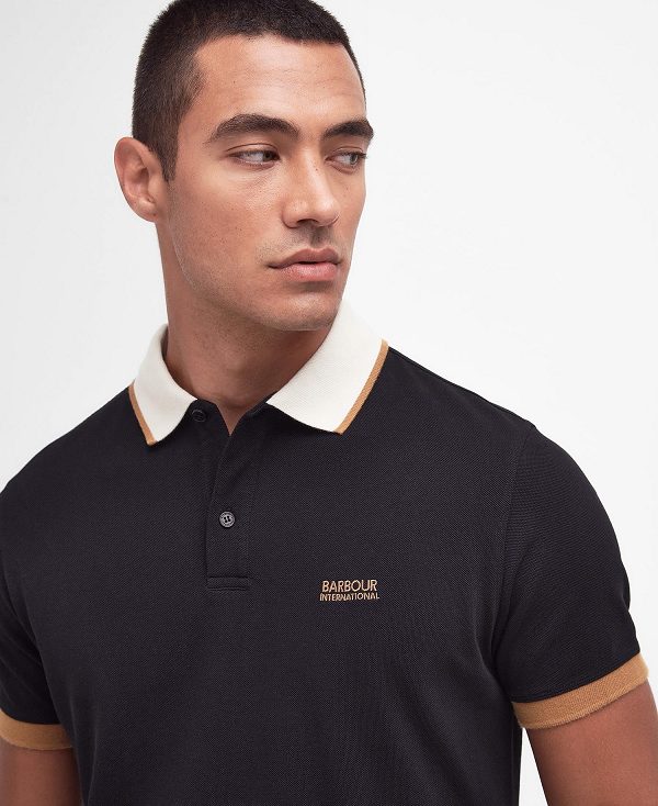 Barbour Howall Polo Shirt Black | BABO88075