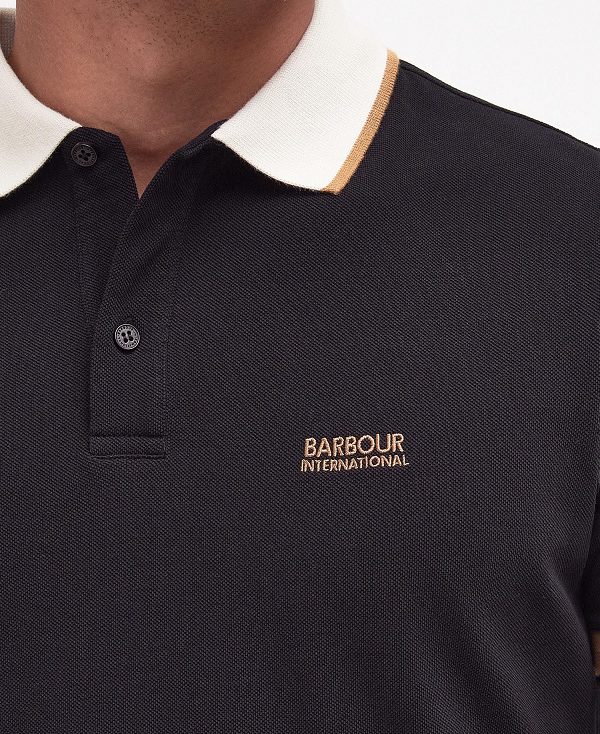 Barbour Howall Polo Shirt Black | BABO88075