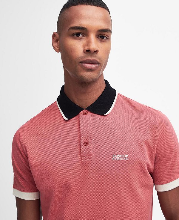 Barbour Howall Polo Shirt Mineral Red | BABO88073