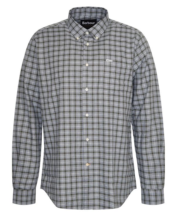 Barbour Howard Tailored Long-sleeved Shirt Grey Marl | BABO87722