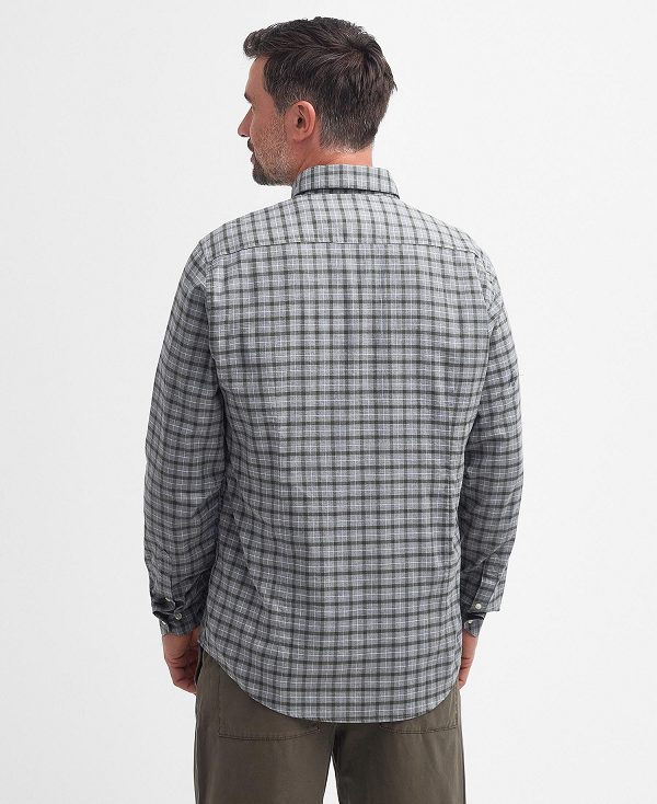 Barbour Howard Tailored Long-sleeved Shirt Grey Marl | BABO87722