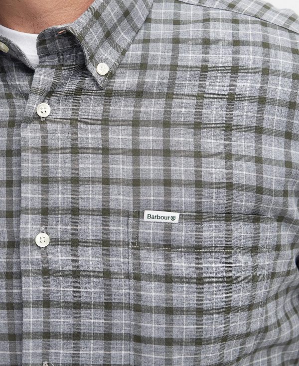 Barbour Howard Tailored Long-sleeved Shirt Grey Marl | BABO87722