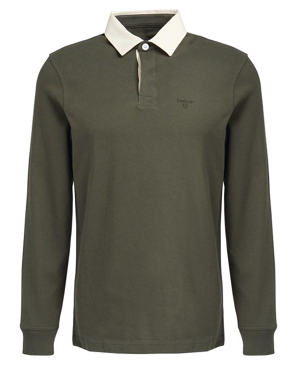 Barbour Howtown Rugby Shirt Green | BABO88236