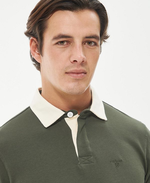 Barbour Howtown Rugby Shirt Green | BABO88236