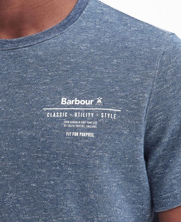 Barbour Huckley T-shirt Dark Slate | BABO88354