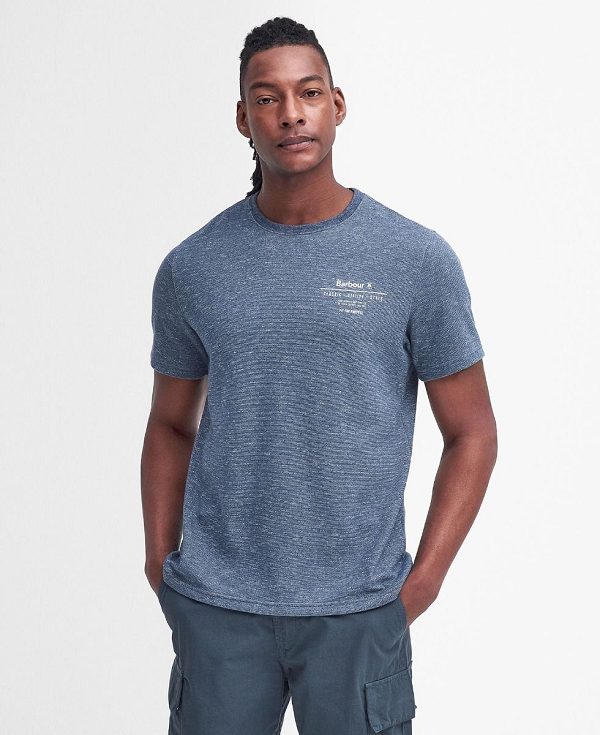 Barbour Huckley T-shirt Dark Slate | BABO88354