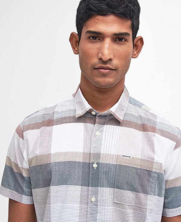 Barbour Hurlford Regular Short-sleeved Shirt Classic White | BABO87773