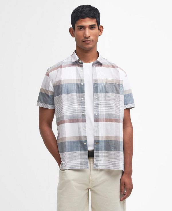 Barbour Hurlford Regular Short-sleeved Shirt Classic White | BABO87773