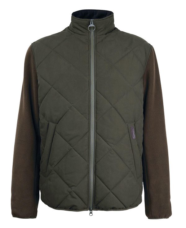 Barbour Hybrid Fleece Jacket Green | BABO88719