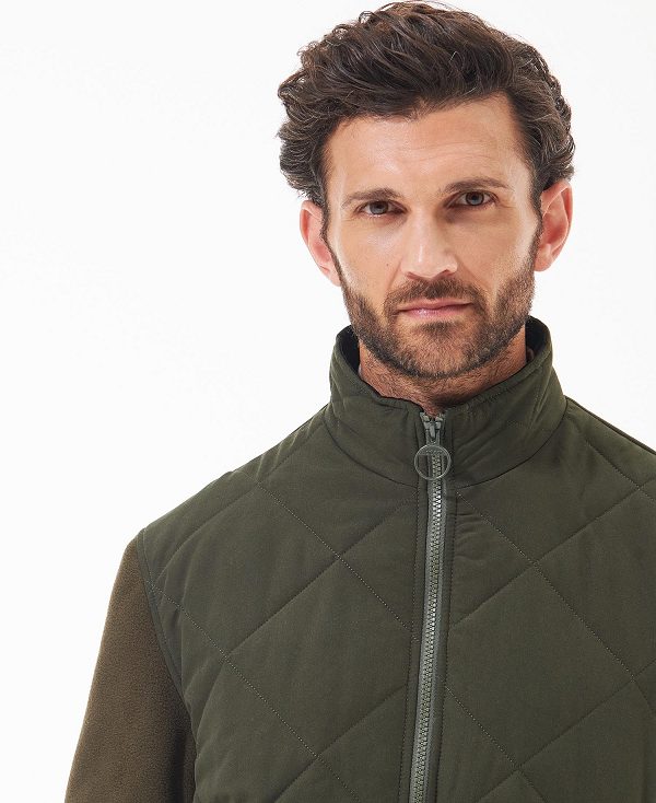 Barbour Hybrid Fleece Jacket Green | BABO88719