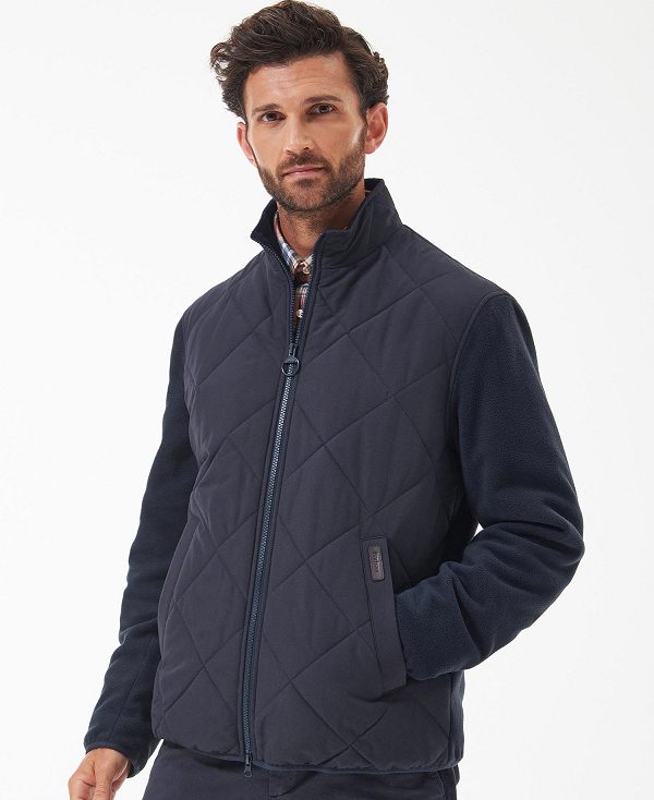 Barbour Hybrid Fleece Jacket Navy | BABO88710